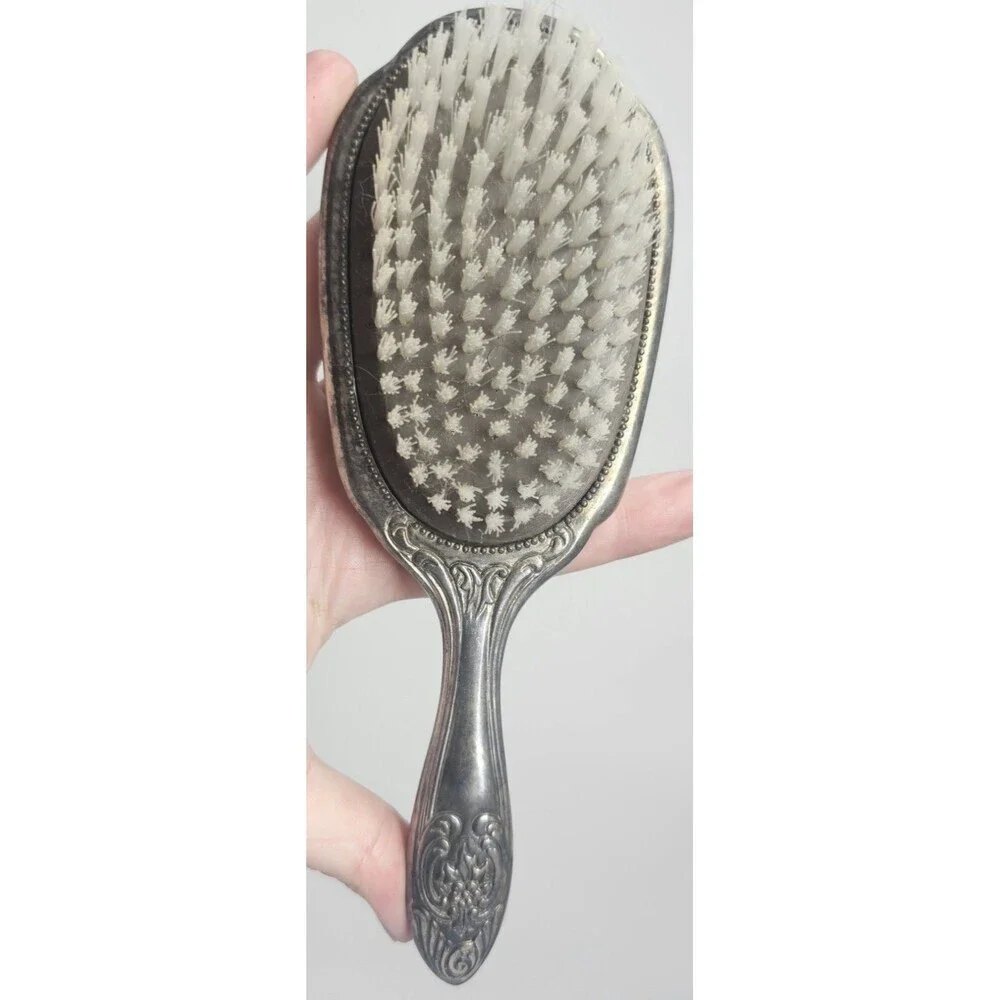 Vtg Silverplate Vanity Set 8
